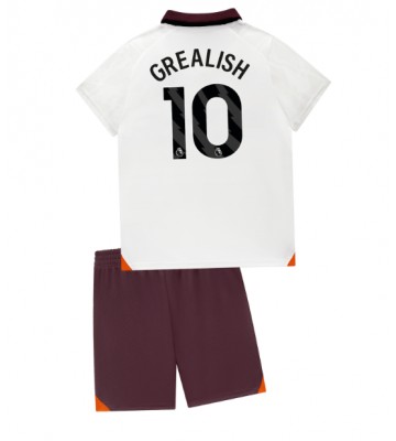 Manchester City Jack Grealish #10 Vieras Pelipaita Lasten 2023-24 Lyhyet Hihat (+ Lyhyet housut)